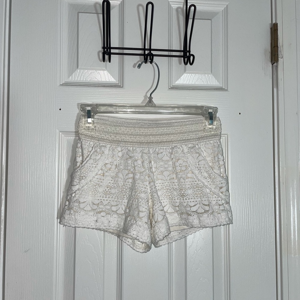 Izzy and Addie white lace shorts (has pockets!)